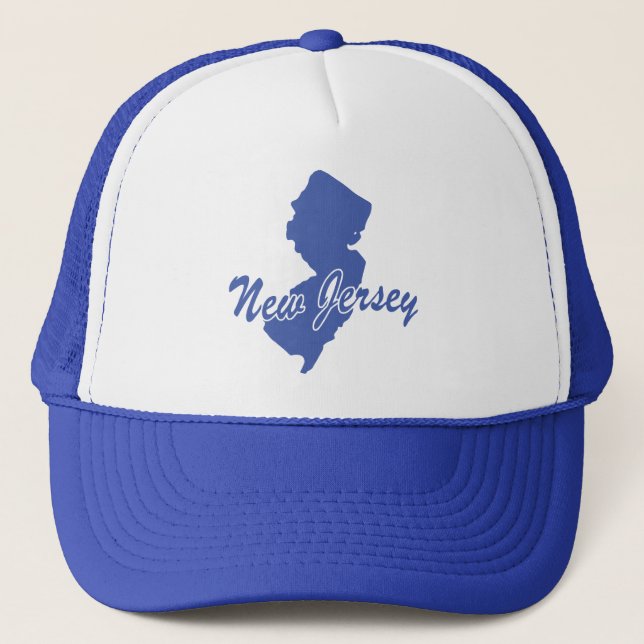 State Of New Jersey Shape Trucker Hat (Front)