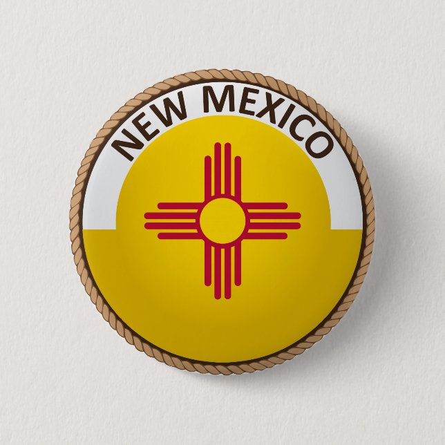 State of New Mexico Flag Seal Button (Front)