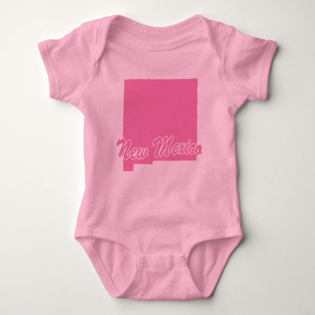 State Of New Mexico Shape Baby Bodysuit (Front)