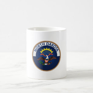 State of North Dakota Flag Seal Coffee Mug