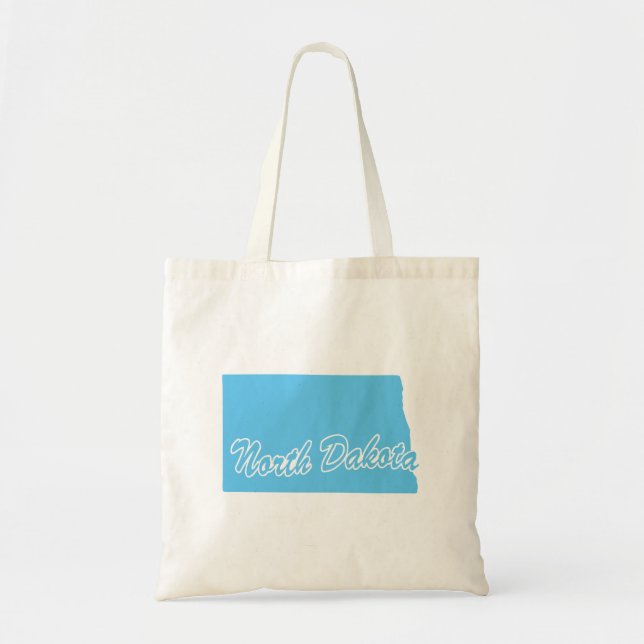 State Of North Dakota Shape Tote Bag (Front)