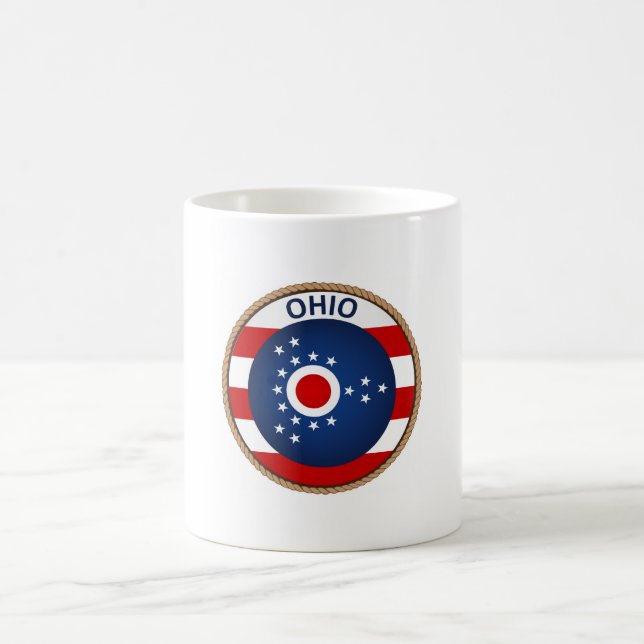 State of Ohio Flag Seal Coffee Mug (Center)