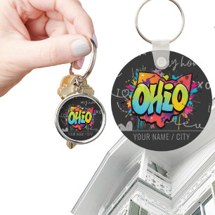State of Ohio graffiti accessory Key Ring