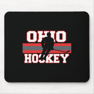 State Of Ohio Ice Hockey Player Gear Sports Coach  Mouse Pad