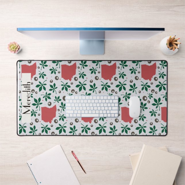 State of Ohio Pattern Name Desk Mat (Office 1)