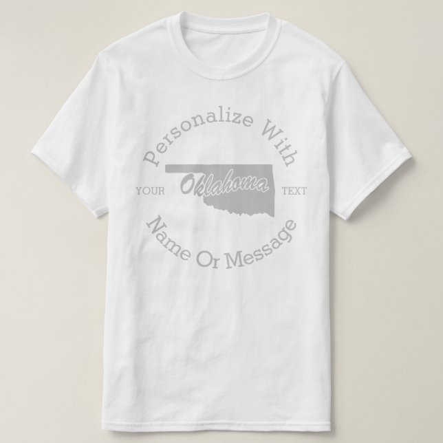 State Of Oklahoma PERSONALIZED T-shirt (Design Front)