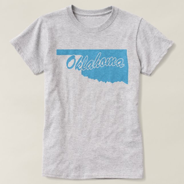 State Of Oklahoma Shape T-shirt (Design Front)