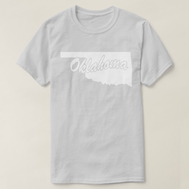 State Of Oklahoma Shape T-shirt (Design Front)
