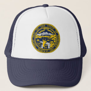 State of Oregon Flag Seal Trucker Hat