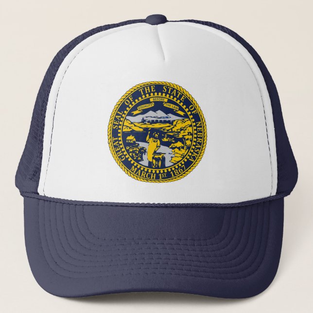 State of Oregon Flag Seal Trucker Hat (Front)