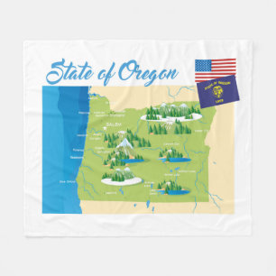 State of Oregon Fleece Blanket