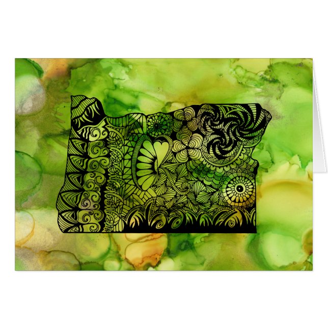 State of Oregon Greeting Card (Front Horizontal)
