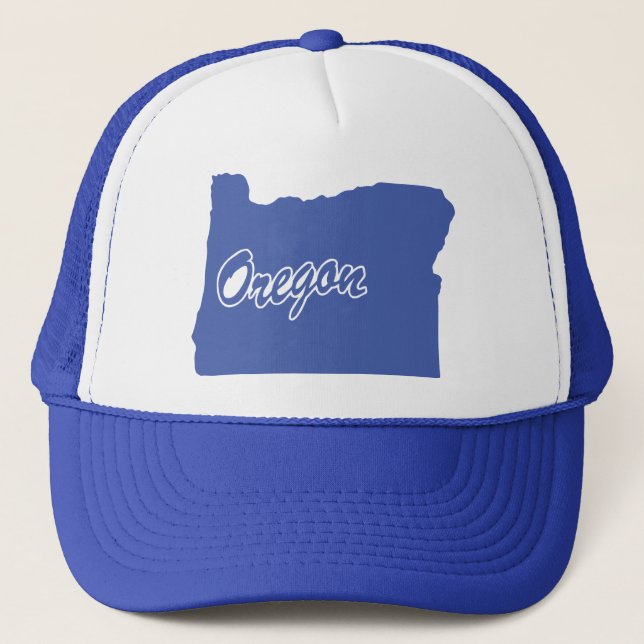 State Of Oregon Shape Trucker Hat (Front)