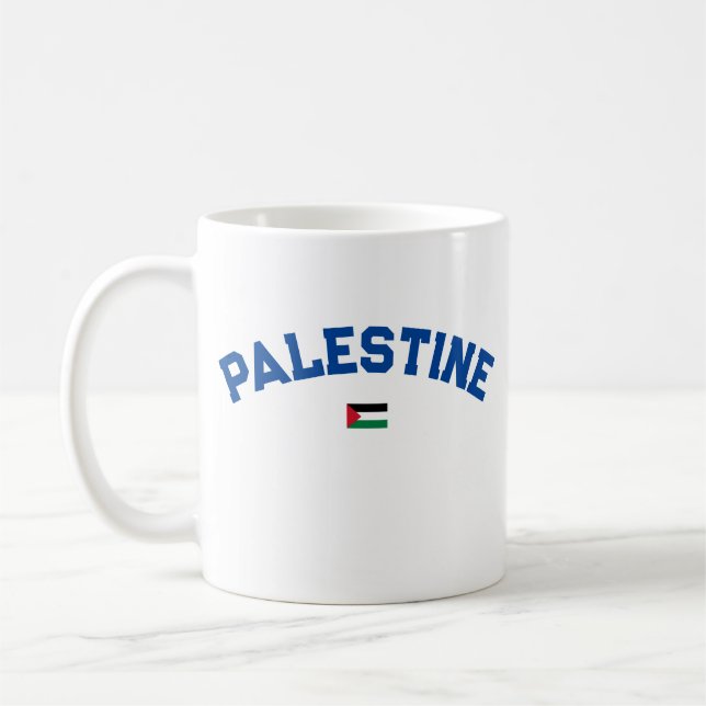 State of Palestine Varsity College University Styl Coffee Mug (Left)