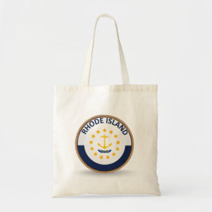 State of Rhode Island Flag Seal Tote Flag