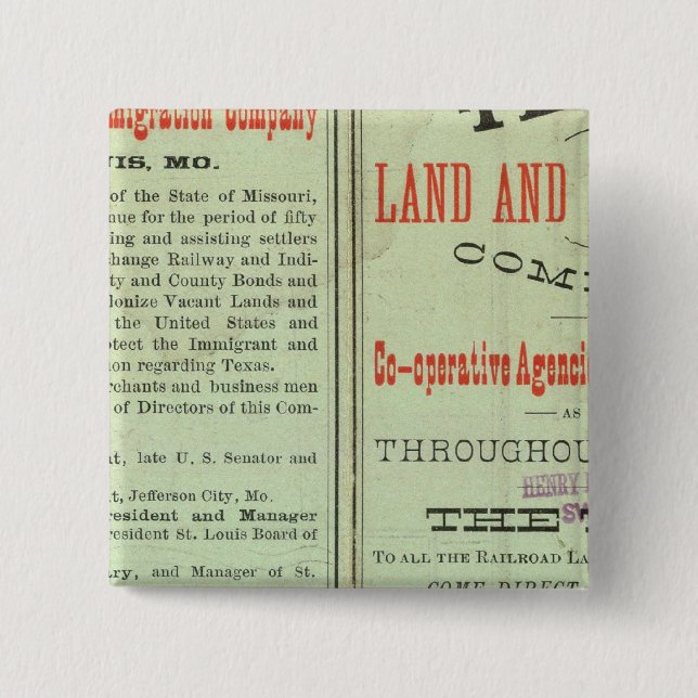 State of Texas 15 Cm Square Badge (Front)