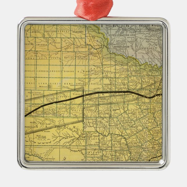 State of Texas 2 Metal Tree Decoration (Front)