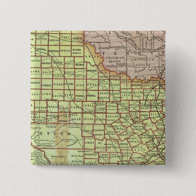 State of Texas 3 15 Cm Square Badge (Front)