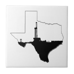 State of Texas and Oil Drilling Rig Tile