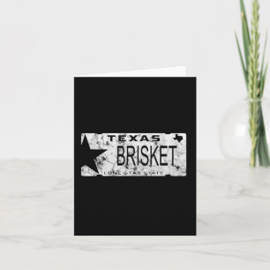 State Of Texas Brisket License Plate Bbq Pitmaster Card