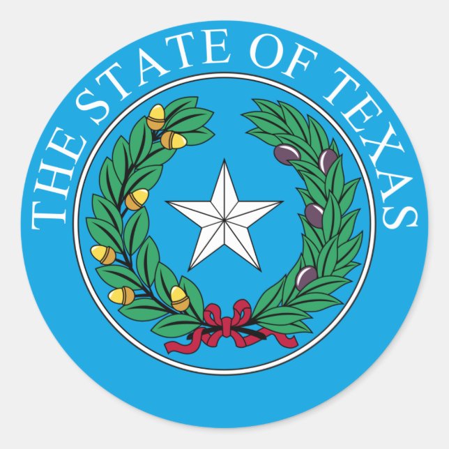 State of Texas Classic Round Sticker (Front)