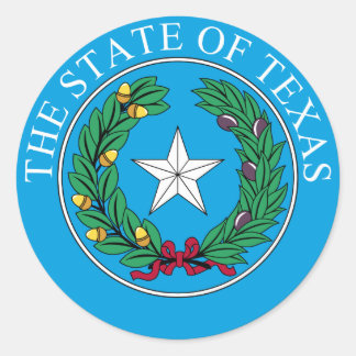 State of Texas Classic Round Sticker