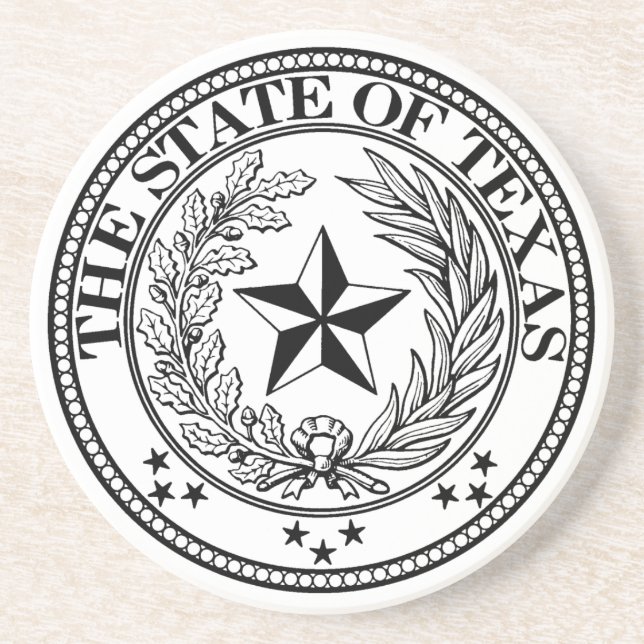 State of Texas Coaster White (Front)