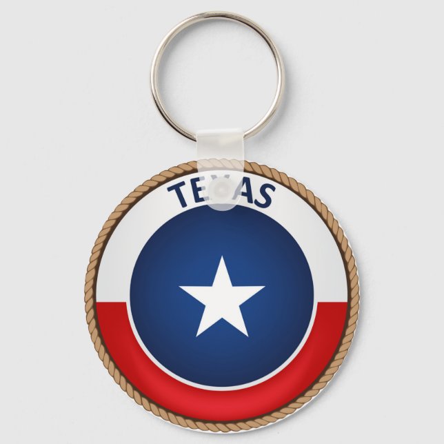 State of Texas Flag Seal Key Ring (Front)