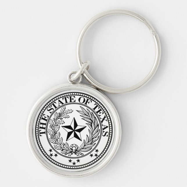 State of Texas Keychain White Premium (Front)