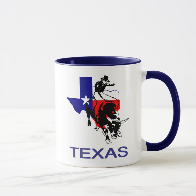 State of Texas Rodeo Bull Rider Mug (Right)