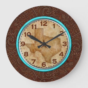 State of Texas Round LG Wall Clock