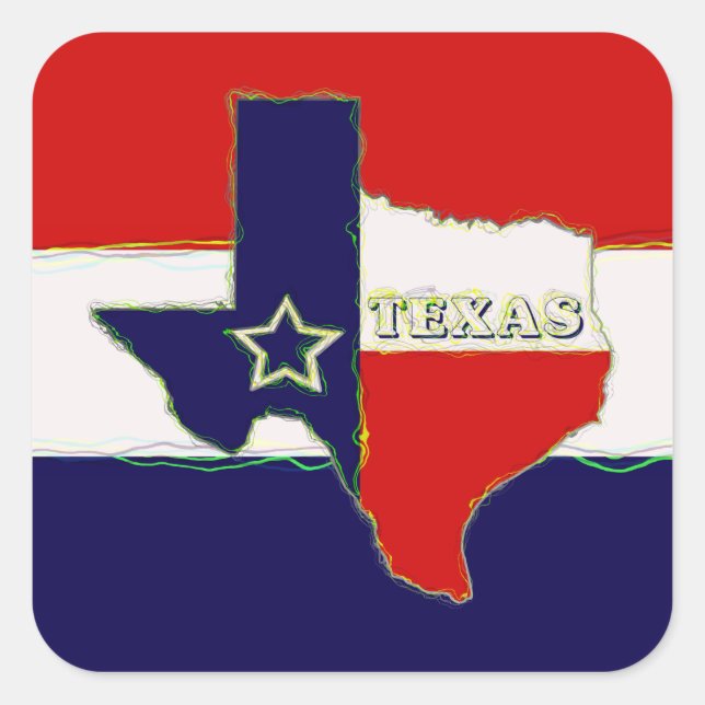 STATE OF TEXAS SQUARE STICKER (Front)