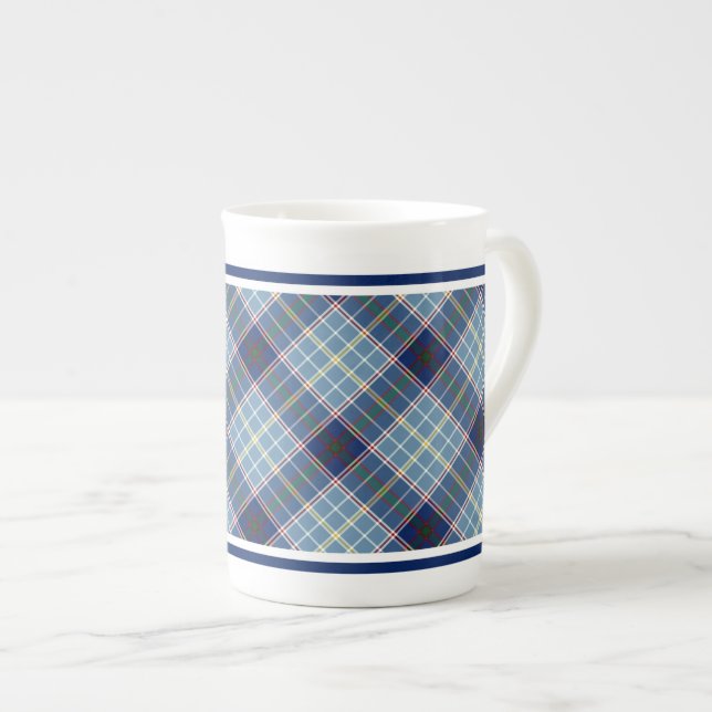 State of Texas Tartan Bone China Mug (Front Right)