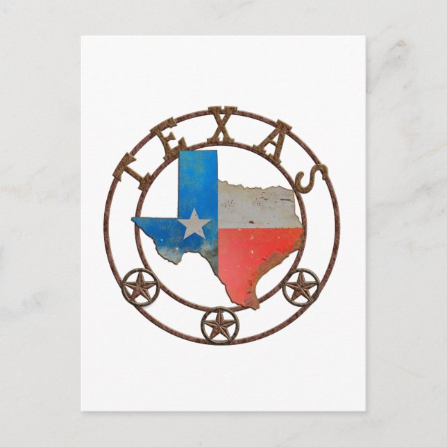 State of Texas Wrought Iron Postcard (Front)