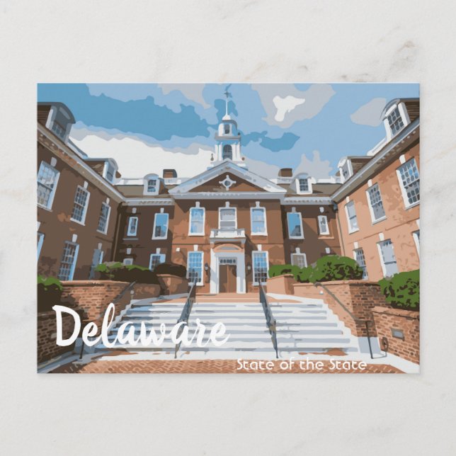 State of the State Delaware Postcard (Front)