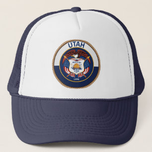 State of Utah Flag Seal Trucker Hat