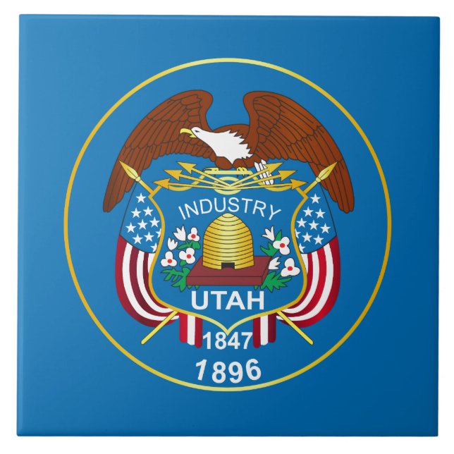 State of Utah flag Tile (Front)
