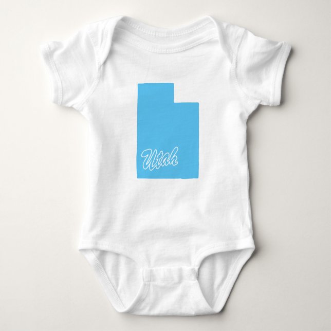 State Of Utah Shape Baby Bodysuit (Front)