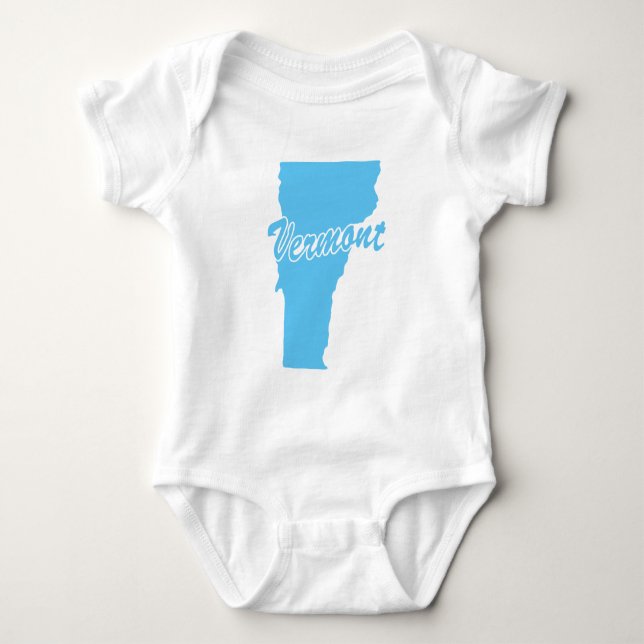 State Of Vermont Shape Baby Bodysuit (Front)