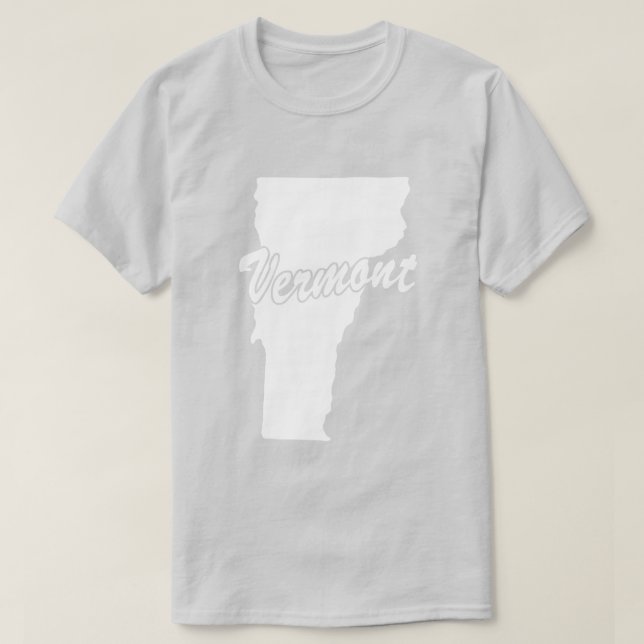State Of Vermont Shape T-shirt (Design Front)