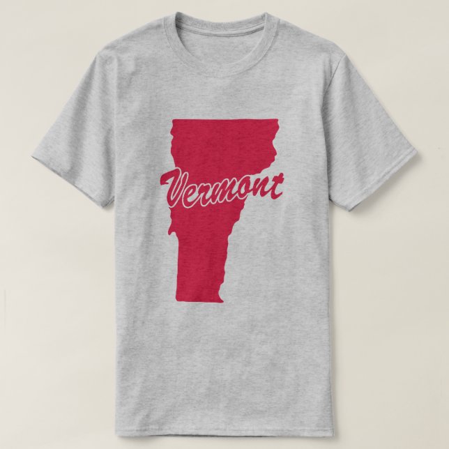 State Of Vermont Shape T-shirt (Design Front)