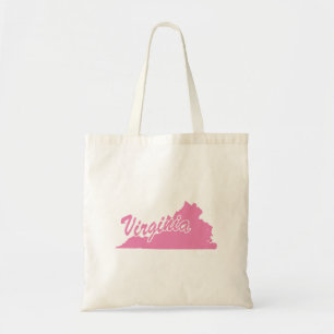 State Of Virginia Shape Tote Bag