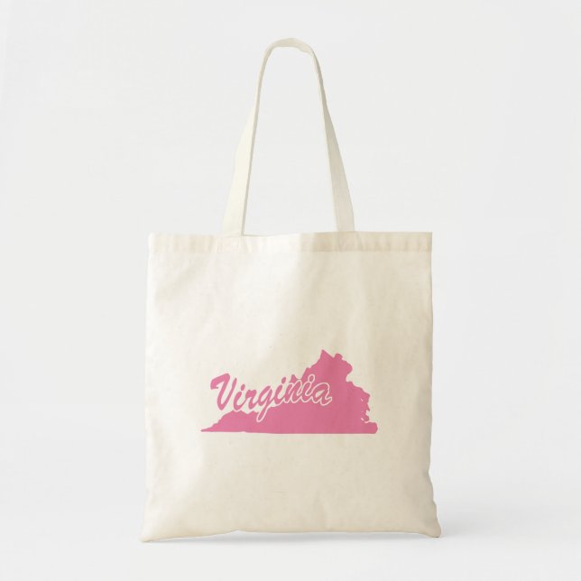 State Of Virginia Shape Tote Bag (Front)
