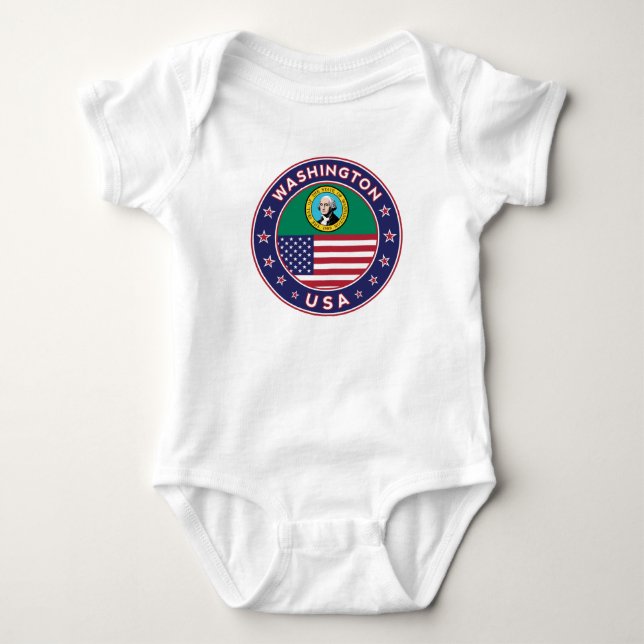 State of Washington Baby Bodysuit (Front)