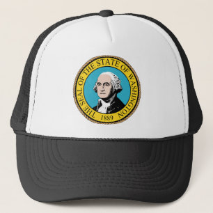 State of Washington Flag Seal Trucker Hat