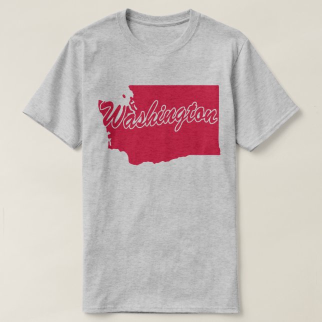 State Of Washington Shape T-shirt (Design Front)