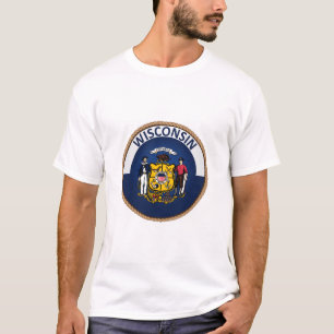 State of Wisconsin Flag Seal T-Shirt