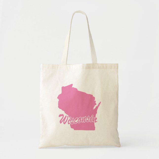 State Of Wisconsin Shape Tote Bag (Front)