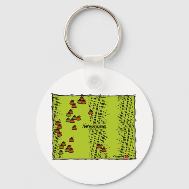 State of Wyoming Key Ring (Front)