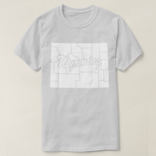 State Of Wyoming Shape T-shirt